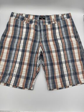 POLO JEANS CO by Ralph Lauren, Navy, Cream, Tan, Red Plaid Women’s Shorts